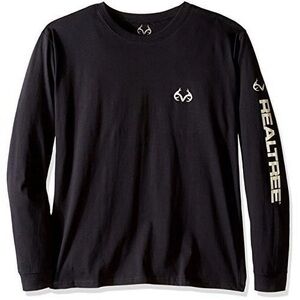 Realtree Black Long Sleeve Tee for Men